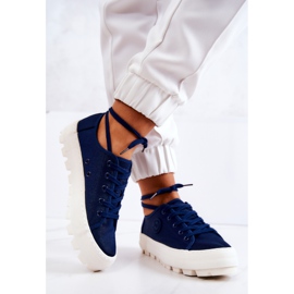 Pantofi de damă Big Star JJ274491 Bleumarin albastru 2
