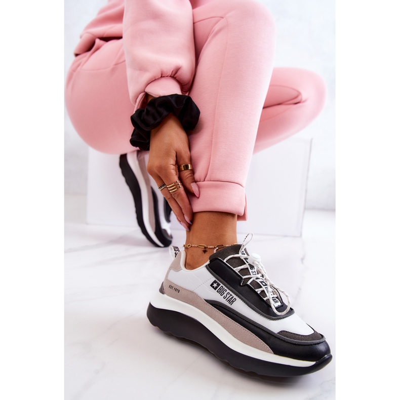 Pantofi Sport Pantofi Big Star JJ274998 Alb și Negru bej gri 1