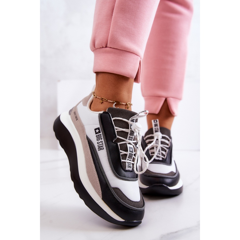 Pantofi Sport Pantofi Big Star JJ274998 Alb și Negru bej gri 2
