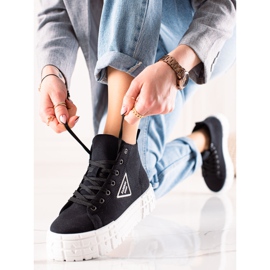 TRENDI Pantofi de modă înalți negru 1