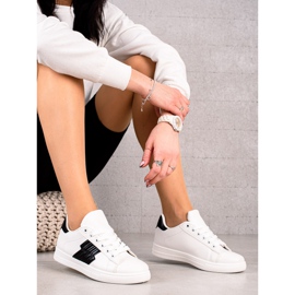 TRENDI Adidași cu inserție neagră alb 1