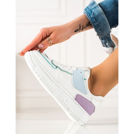 TRENDI Adidași pe platformă alb multicolor 1