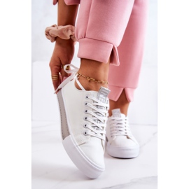 PS1 Pantofi de damă din piele alb-gri Mikayla 2