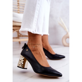Pompi De Piele Pe Un Bar Maciejka 05334-01 Negru 3