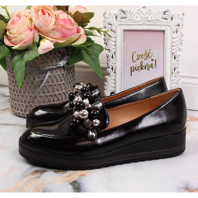 Pantofi Lordsy cu decor Potocki W WOL51A negru 2