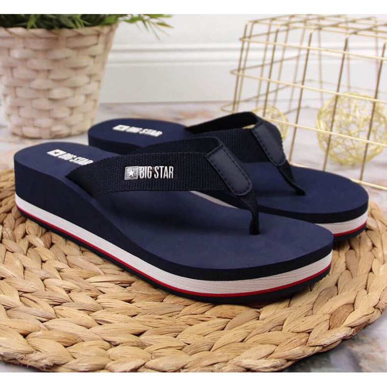 Flip-flops Big Star W JJ274A331 bleumarin albastru 2