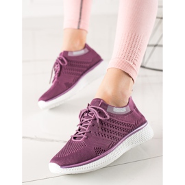 TRENDI Încălțăminte sport cu șiret violet 2