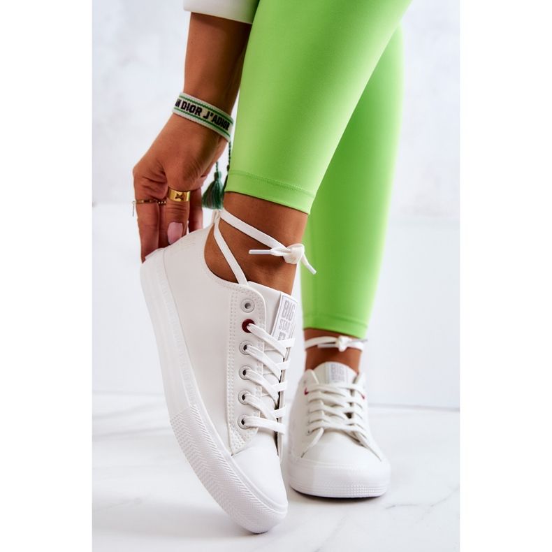 Pantofi Jos din Piele Big Star JJ274007 Alb 1