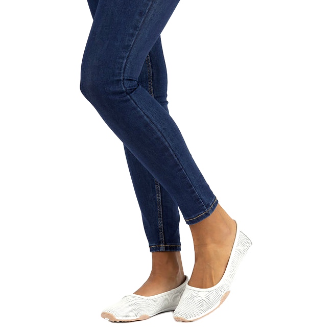 Balerini albi ajurati din piele Filippo DP3681 / 22 WH multicolor 1