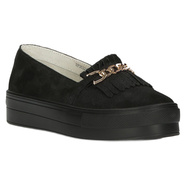 Pantofi de dama din piele Lordsy Filippo DP3532 / 22 Negru 2