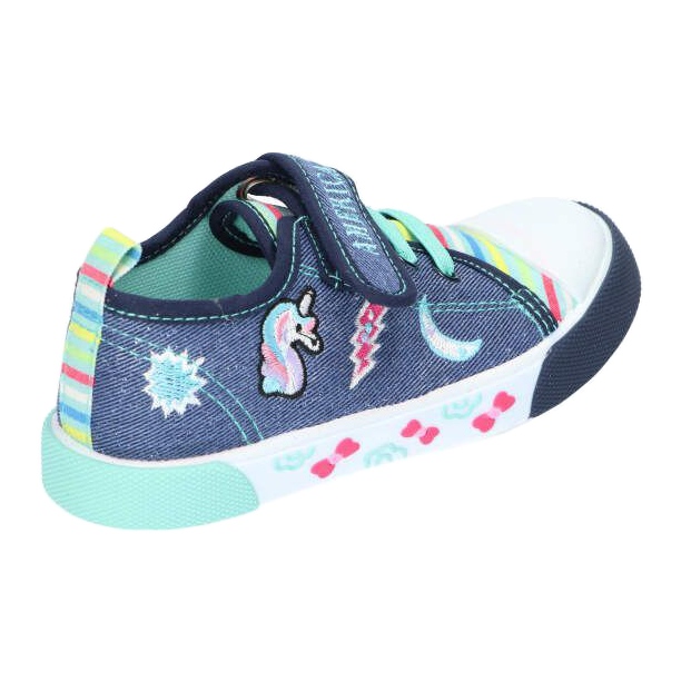 American Club Velcro Boys Sneakers American Ten14/22 Jeans Insert din piele de blugi albastru 4