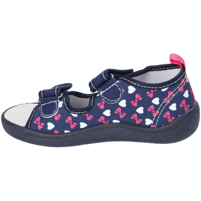 American Club Sandale americane papuci, inserție piele TEN19 / 22 Bleumarin albastru marin 2