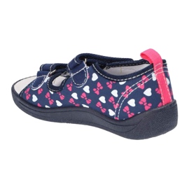 American Club Sandale americane papuci, inserție piele TEN19 / 22 Bleumarin albastru marin 1