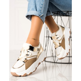 W. Potocki Adidași Cu Cataramă Potocki bej alb de aur 1 W. Potocki Adidași Cu Cataramă Potocki bej alb de aur 1