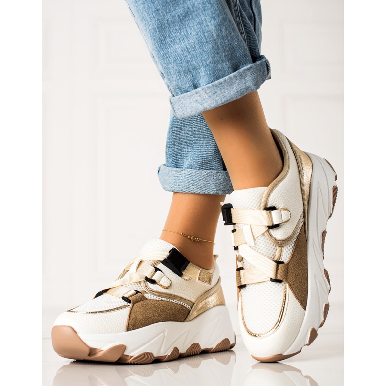 W. Potocki Adidași Cu Cataramă Potocki bej alb de aur 2 W. Potocki Adidași Cu Cataramă Potocki bej alb de aur 2