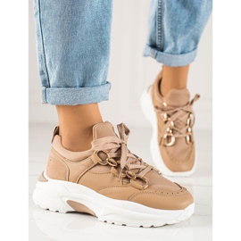 TRENDI Adidași la modă bej maro 1