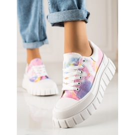 TRENDI Adidași colorați pe platformă multicolor 1