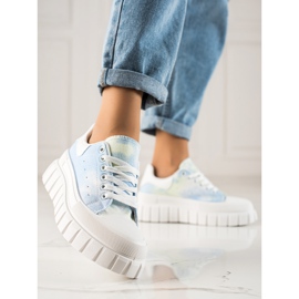 TRENDI Adidași albaștri pe platformă albastru 1