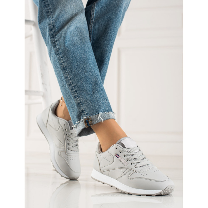 TRENDI Pantofi sport clasici gri 1