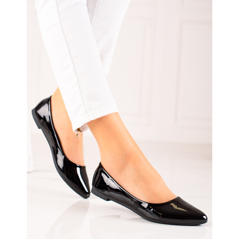 Seastar Balerini lacuiti in negru 2