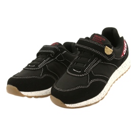 American Club Pantofi sport americani cu velcro ES86/22 negri negru 3