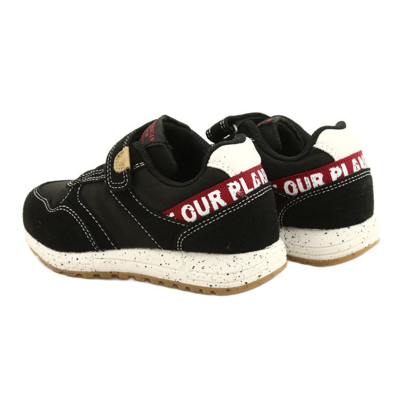 American Club Pantofi sport americani cu velcro ES86/22 negri negru 6