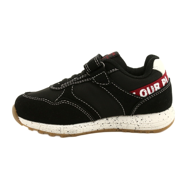 American Club Pantofi sport americani cu velcro ES86/22 negri negru 2