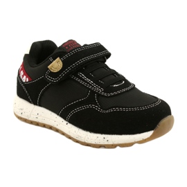 American Club Pantofi sport americani cu velcro ES86/22 negri negru 1