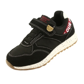 American Club Pantofi sport americani cu velcro ES86/22 negri negru 4
