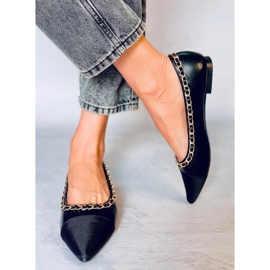 Balerini cu lanț Sabina Black negru 2 Balerini cu lanț Sabina Black negru 2