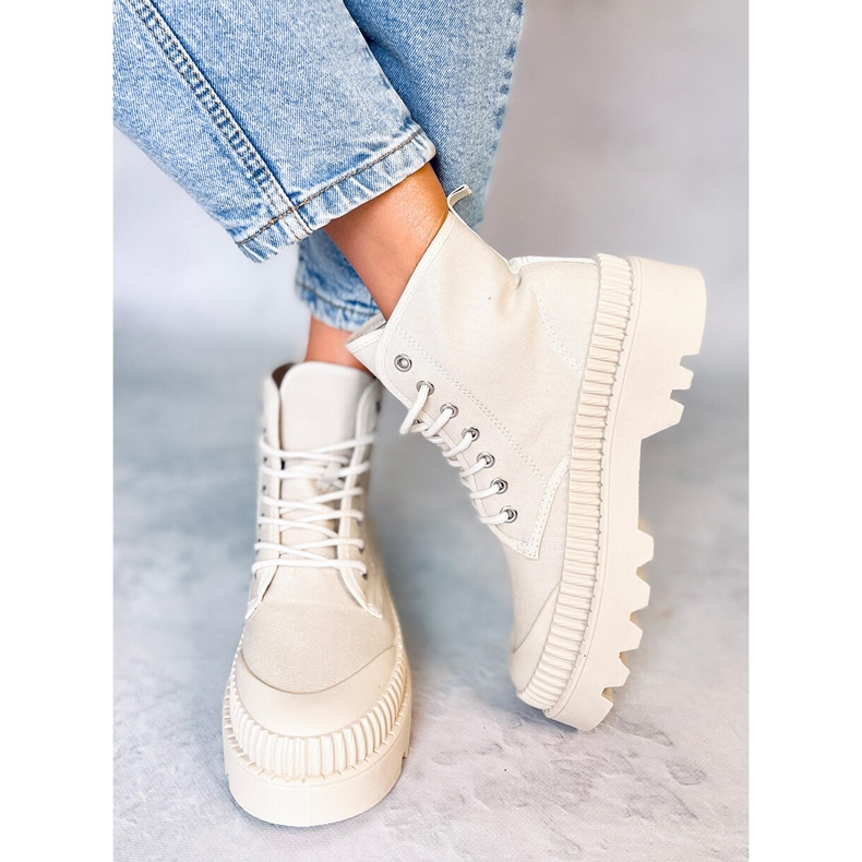 Tenisi de trekking Costa Beige până la glezne bej 1 Tenisi de trekking Costa Beige până la glezne bej 1