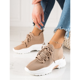 Camo Pantofi Sport Comozi Pe Platformă bej 1 Camo Pantofi Sport Comozi Pe Platformă bej 1