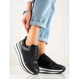 Diamantique Adidași negri cu plasă negru 1