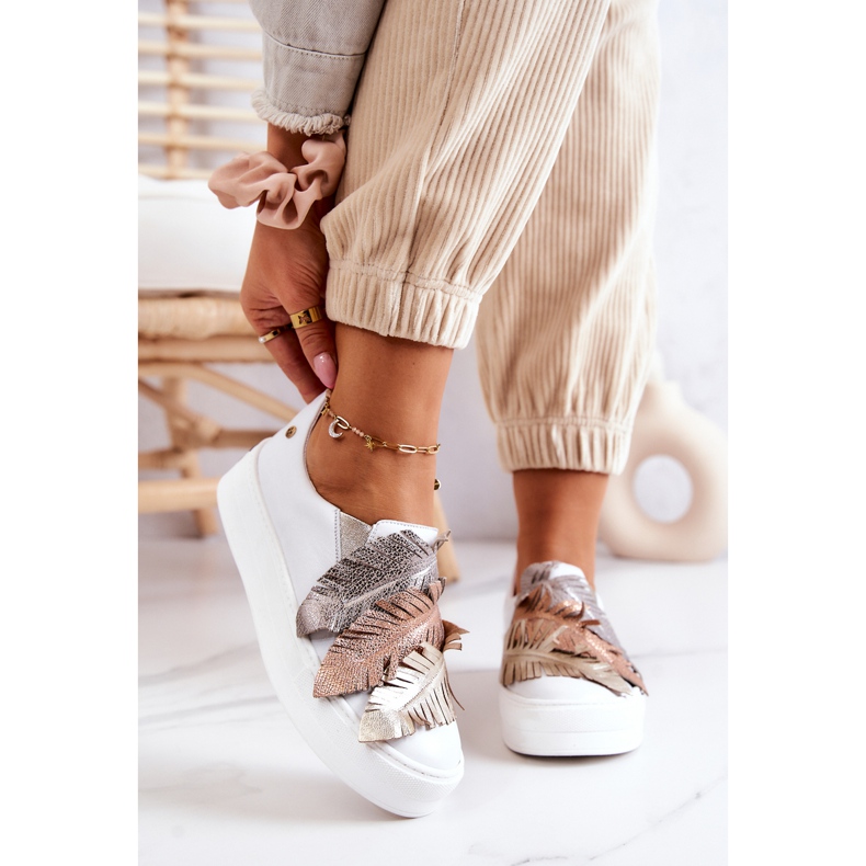 Pantofi de damă din piele slip-on Maciejka 05488-11 alb 1