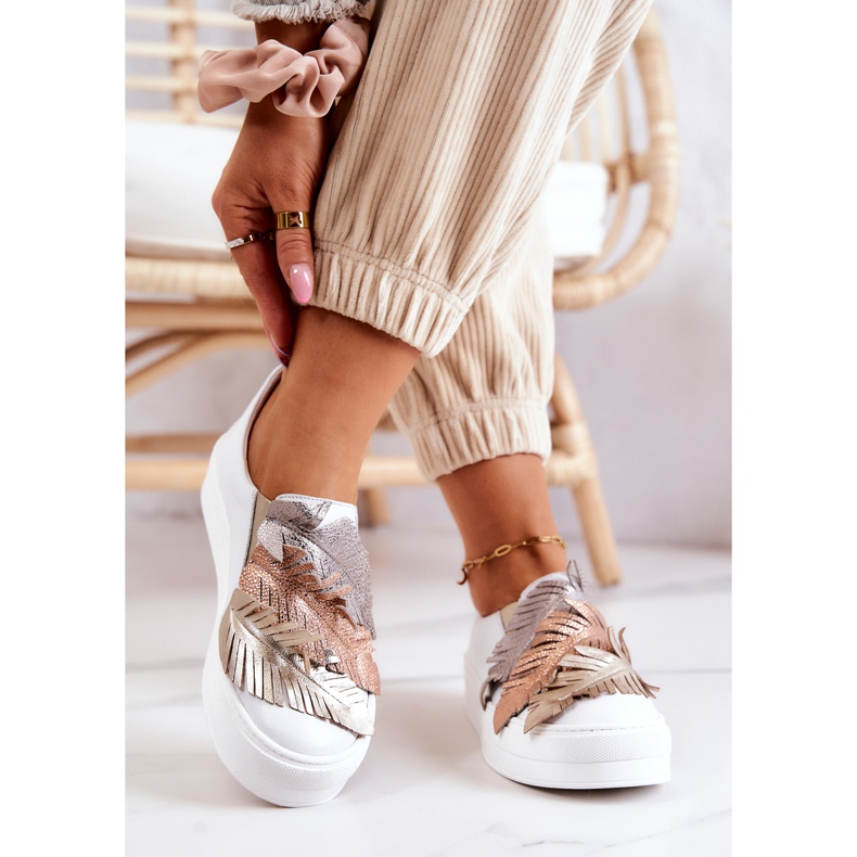 Pantofi de damă din piele slip-on Maciejka 05488-11 alb 2