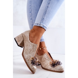 PA2 Tocuri Elegante De Piele Cu Decor Bej Delaver 2