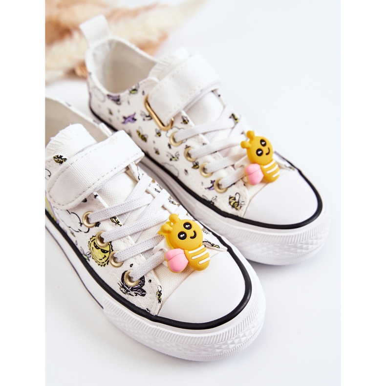 Vinceza Adidași Copii Cu Imprimeu Velcro Dantela Albă 2 Vinceza Adidași Copii Cu Imprimeu Velcro Dantela Albă 2