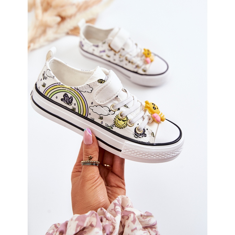 Vinceza Adidași Copii Cu Imprimeu Velcro Dantela Albă 1 Vinceza Adidași Copii Cu Imprimeu Velcro Dantela Albă 1