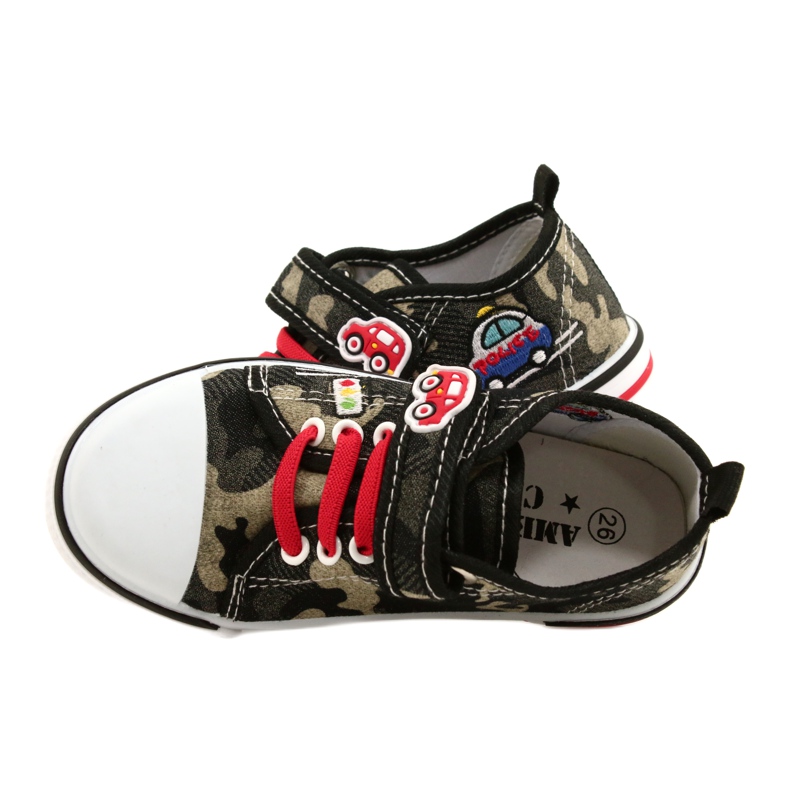 American Club adidasi americani pantofi copii insert piele TEN54 / 22 Moro bej negru 4