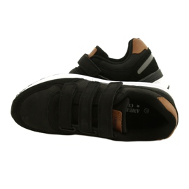 American Club AA15 / 22 Pantofi sport cu velcro negri negru 4