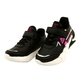 American Club Pantofi sport Velcro cu hologramă AA24/22 Black negru 2