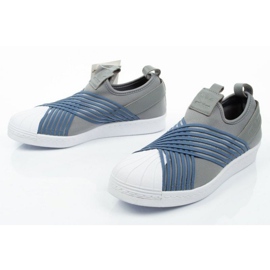 Pantofi Adidas Superstar Slipon W CG6012 albastru gri 4