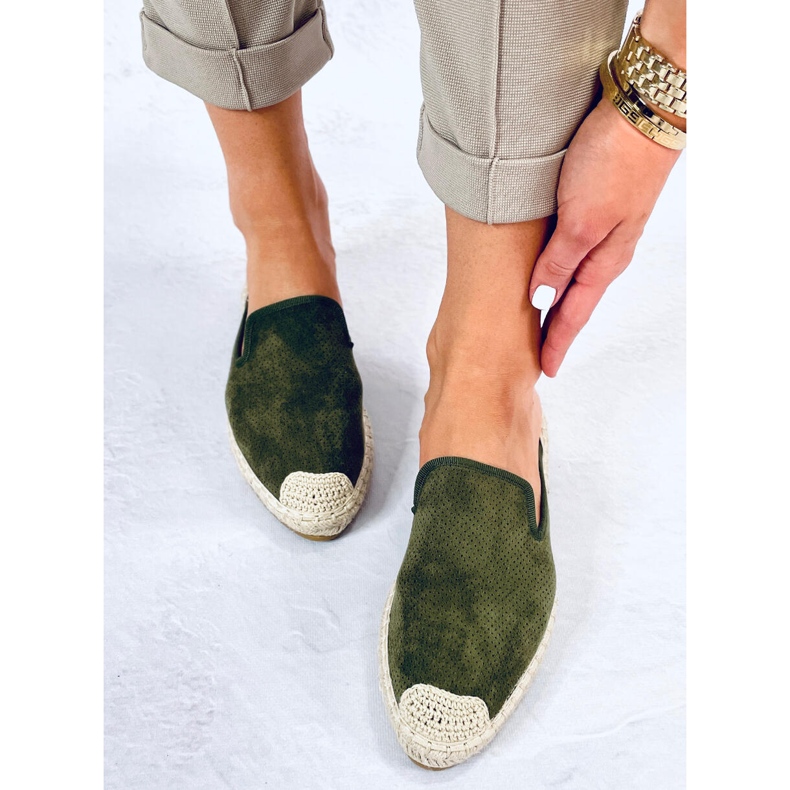 Espadrile Carmen Green papuci dama verde 2
