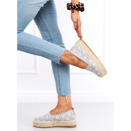 Espadrile din dantela Alice Grey gri 1