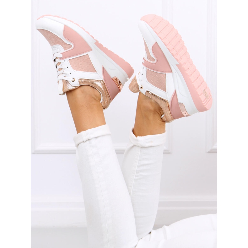 Pantofi sport cu pană Adan Pink roz multicolor 1 Pantofi sport cu pană Adan Pink roz multicolor 1