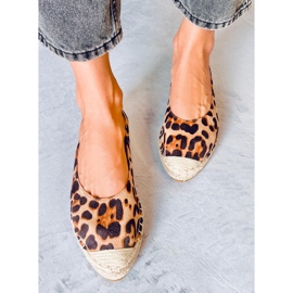 Espadrile dama Camino Leopard maro 1