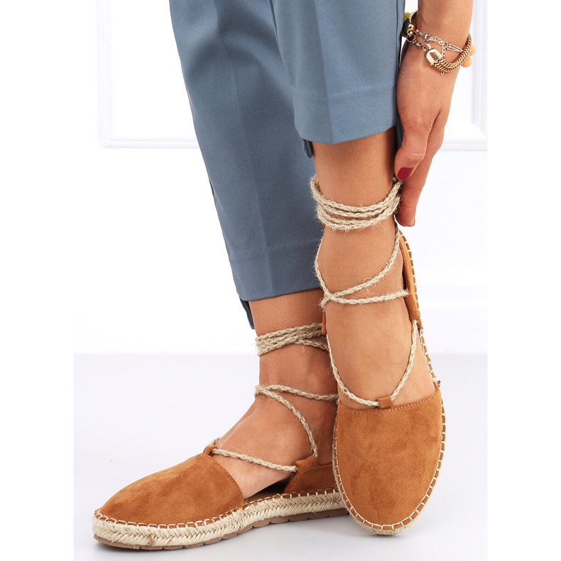 Espadrile dama Arely Camel maro 2
