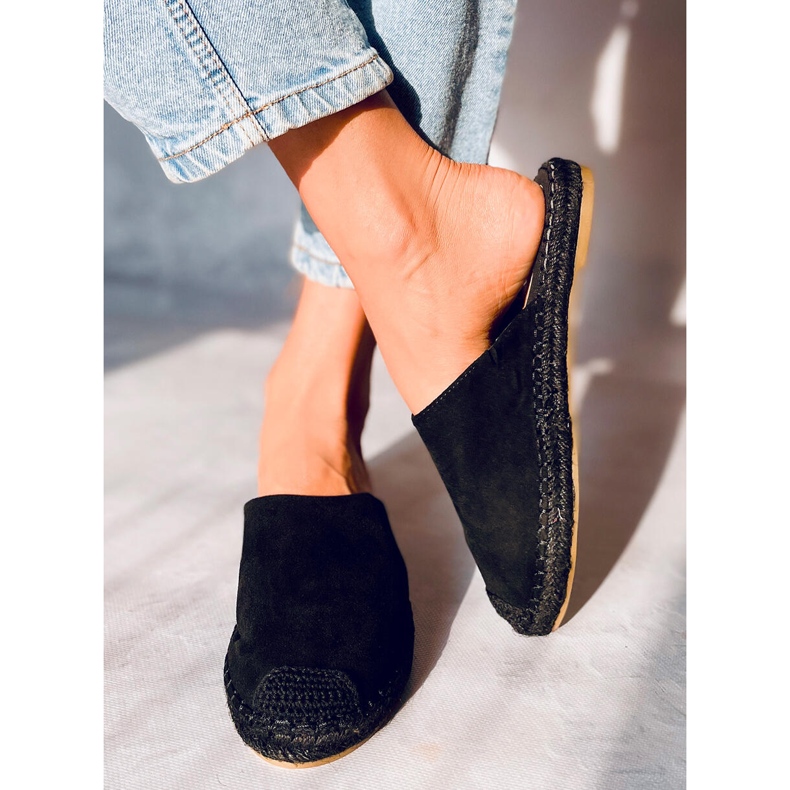 Espadrile colorate Marina Black negru 1