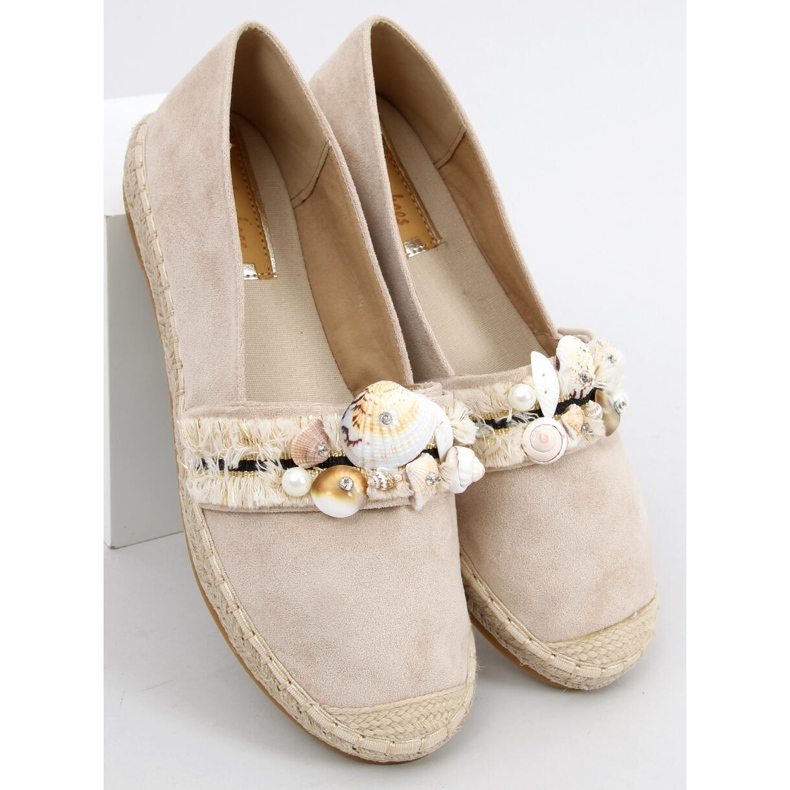 Espadrile Lola Beige cu scoici bej 1