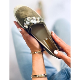 Espadrile Lola Green cu scoici verde 1